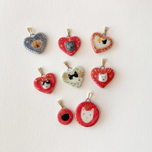 Edelstahl Katze Herz Anhänger Halskette Für Damen Vintage Künstlerisch Herzform DIY Schmuck Geschenk Seemann Gliederkette Künstliche Perle Akzente