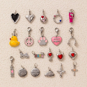 Set mit 20 Titanstahl-Anhängern mit Enten Kreuzen und Mama-Anhängern für DIY-Schmuckstücke