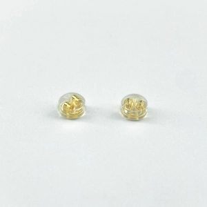 Pair of 18K gold plated brass earring backs with secure silicone comfort padding