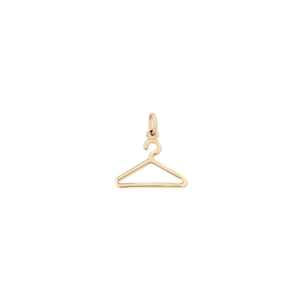 Detail van kledinghanger hanger in vacuüm verguld 18K roestvrij staal afwerking