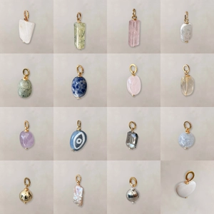 Vintage Stainless Steel Natural Stone Pendant Necklace For Women Gold Plated Artificial Baroque Pearl Heart Charm Paperclip Chain Jewelry