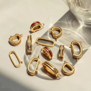 Bikini-Verbindungsstücke aus 18K vergoldetem Edelstahl mit Zirkonia und Emaille-Details