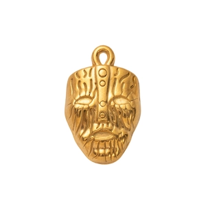 18K vergoldeter Edelstahl Thanos Maskenanhänger Halskette für Damen im modischen Alltag