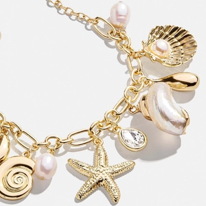 Ozean Meereslebewesen Anhänger Halskette Armband 18K Vergoldet Kupfer Büroklammerkette Delphin Seestern Schildkröte Damen Schmuck