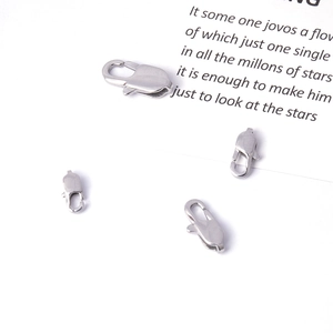 Set of four stainless steel lobster clasps for DIY necklace and bracelet jewelry making
