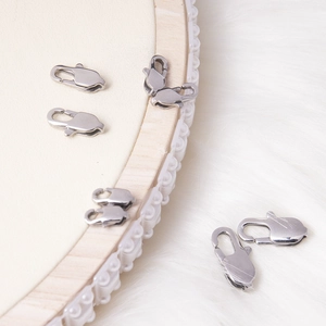 Polished stainless steel lobster claw clasps for jewelry making DIY craft findings