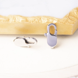 Polished stainless steel lobster clasps for DIY jewelry making chains and bracelets