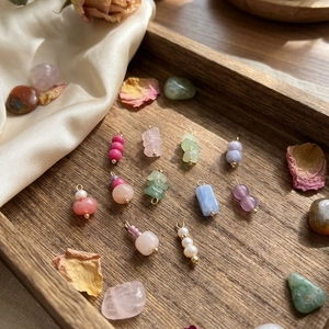 DIY ovale edelsteen hanger met 18k goud vergulding, rozenkwarts en natuurlijke jade steen