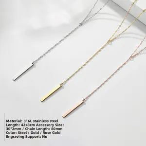 Dettagli di collane in acciaio inossidabile 316L in argento, oro e oro rosa con pendenti