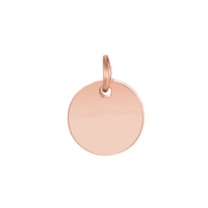 Polished rose gold 6mm round stainless steel pendant charm for DIY jewelry and necklaces