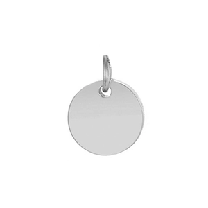 Polished 6mm stainless steel round blank pendant with small jump ring for DIY jewelry making