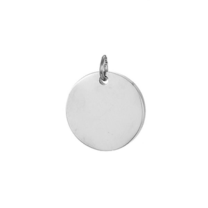 Poliertes Silber Edelstahl 9mm Rundanhänger für DIY-Schmuck und Haustiermarken