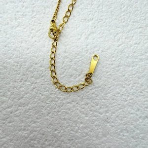Goldene Edelstahl-Verlängerungskette mit Karabinerverschluss und flachem Anhänger