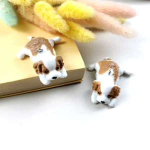 Ciondolo in Resina Creativo per Cuccioli in 3D per Creazione di Gioielli Portachiavi Fai Da Te Accessorio Mini Statuina Cane Cavalier King Charles Spaniel