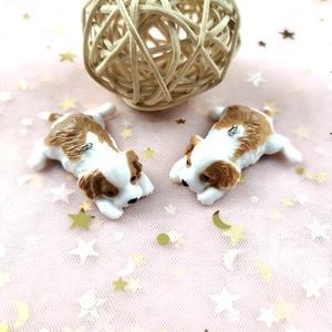 Simpatici ciondoli a forma di cucciolo di Corgi in PVC per portachiavi fai-da-te
