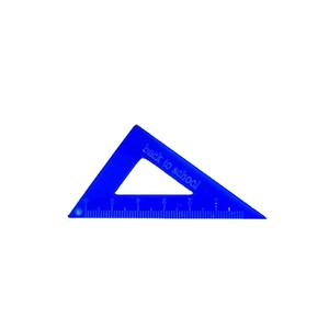 Blue translucent acrylic triangle ruler earring pendant with back to school engraving
