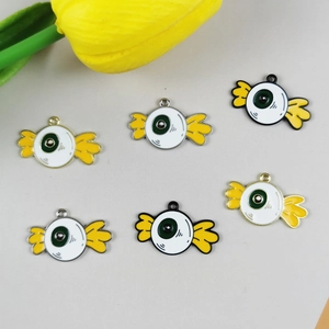 Halloween DIY eyeball candy alloy pendants for earring and bracelet crafts set of 6