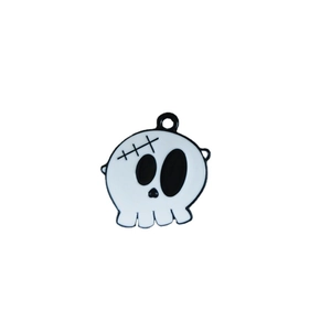 Cartoon skelet schedel emaille bedeltje voor DIY Halloween armband en oorbel sieraden