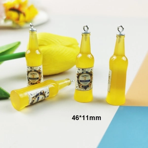 Miniatur-Harz-Ciderflaschen-Anhänger für DIY-Schmuck und Schlüsselbund-Basteln