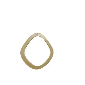 Polished gold irregular geometric hollow pendant for DIY earring jewelry making