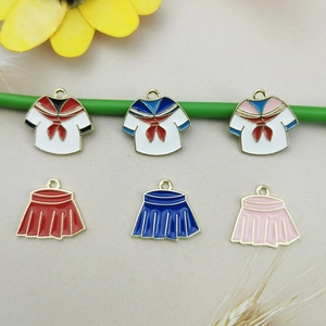 Japanse schooluniform emaille bedeltjes voor DIY-oorbellen en halskettingen