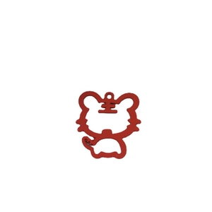 Chinese style hollow tiger pendant in red for DIY jewelry making and bracelets