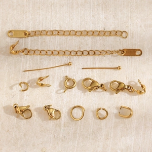 Accesorios de Joyería de Acero Inoxidable Cierre de Langosta Anillas de Salto Cadenas de Extensión Alfileres DIY Fabricación Joyas