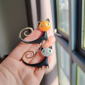 Cartoon Süße Katze Emaille Brosche Pin Für Damen Herren Legierung Bemalte Kätzchen Reversnadel Tier Abzeichen Kleidung Zubehör Geschenk