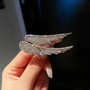 Fashion Alloy Zirconia Angel Wing Brooch Trendy Vintage Luxurious Suit Lapel Pin Decorative Brooch Jewelry Accessories