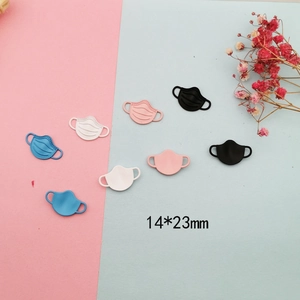 DIY colorful mask alloy pendants 14x23mm for earrings and jewelry making