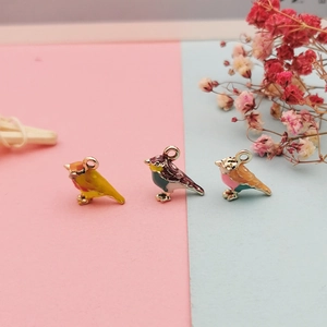 Breloques Oiseau en Émail DIY Faites à la Main Pendentifs en Alliage d'Animaux pour la Fabrication de Bijoux Collier Bracelet