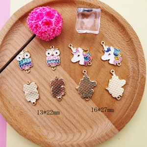 Colorful enamel owl and unicorn charms for DIY jewelry making in 13x22mm and 16x27mm sizes