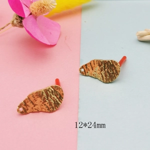 Detail von 12x24mm gehämmerten Gold-Ohrring-DIY-Zubehör mit Aufhängeschlaufe