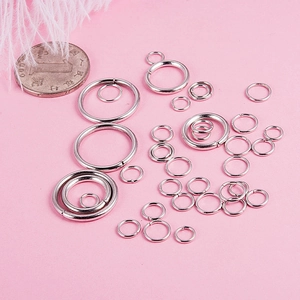 Anneaux de jonction en métal argenté de différentes tailles pour bijoux DIY