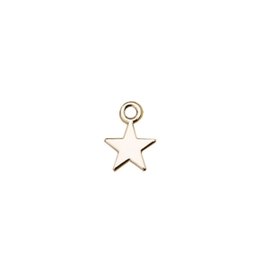 Pendentif étoile en métal poli doré champagne avec anneau pour création de bijoux DIY