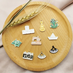 DIY nostalgic alloy charms featuring keyboard, guitar, and camera shapes for jewelry making