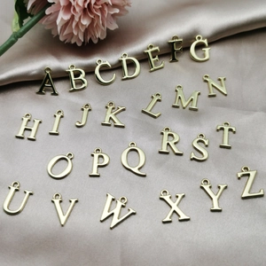 Pendentifs en Alliage Plaqué Or Lettre de l'Alphabet A-Z pour DIY Collier Bracelet Boucle d'Oreille Bijoux Accessoires