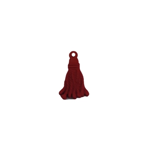 Red tassel pendant with gold hanging hole made of soft silicone for DIY jewelry making