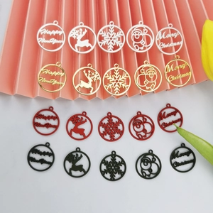 Pendentifs de Noël en Alliage pour la Fabrication de Bijoux DIY Joyeux Noël Nouvel An Renne Flocon de Neige Père Noël Accessoires