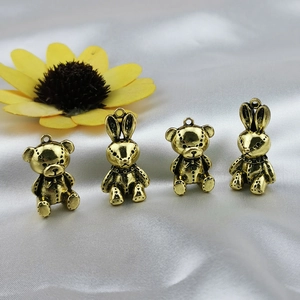 Pendente in Lega Orso Coniglio 3D Punk Vintage Dark Rock Per Collana Braccialetto Fai Da Te Accessori Creazione Gioielli