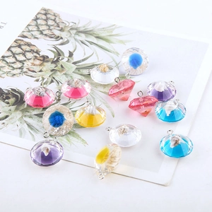 Sprankelende hars diamant hangers met schelpen voor DIY sieraden en oorbellen set