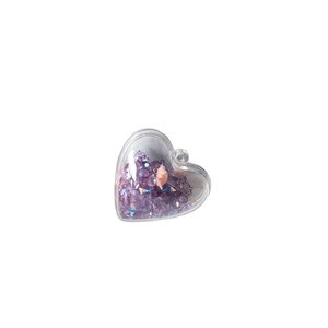 DIY purple heart acrylic pendant with crystal fill for earrings and keychain crafts