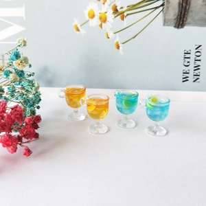 Pendentifs mini verres de cocktail aux fruits pour bijoux DIY et décorations mini