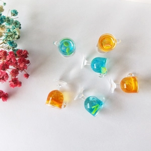 Pendentifs tasses à fruits colorées en résine avec tranches de citron pour boucles