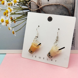 Boucles d'oreilles miniatures en forme de thé aux perles en résine pour bijoux DIY