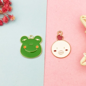 Cute Enamel Alloy Animal Charms Frog Rooster Shape DIY Jewelry Pendants For Handmade Earring Necklace Craft Making Women Girls