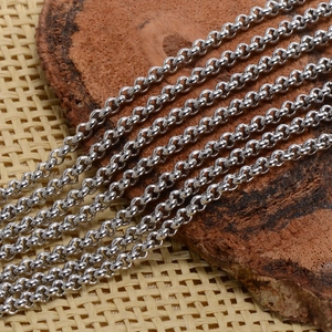 Titanium Steel Rolo Chain Necklace For Men Fashion Silver Round Link Clavicle Chain Necklace Korean Style Jewelry Accessories