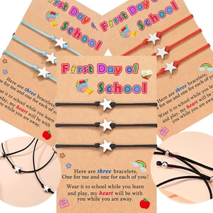 Kupfer Stern Charme Geflochtenes Armband Mutter Tochter Back To School Geschenk Für Kinder Kindergarten Motivationsschmuck