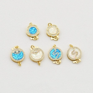 Chiusure per collane di perle placcate oro 18K con motivi occhio e serpente set 6