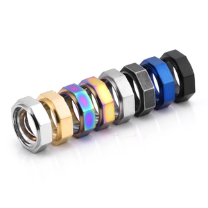 Industrielle Sechskantmutter Edelstahl Ring Für Herren Damen Mode Geometrisch Gebürstet Fingerring Schmuck